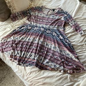 Rue 21 Super Soft Elephant Print Skater Dress 2X